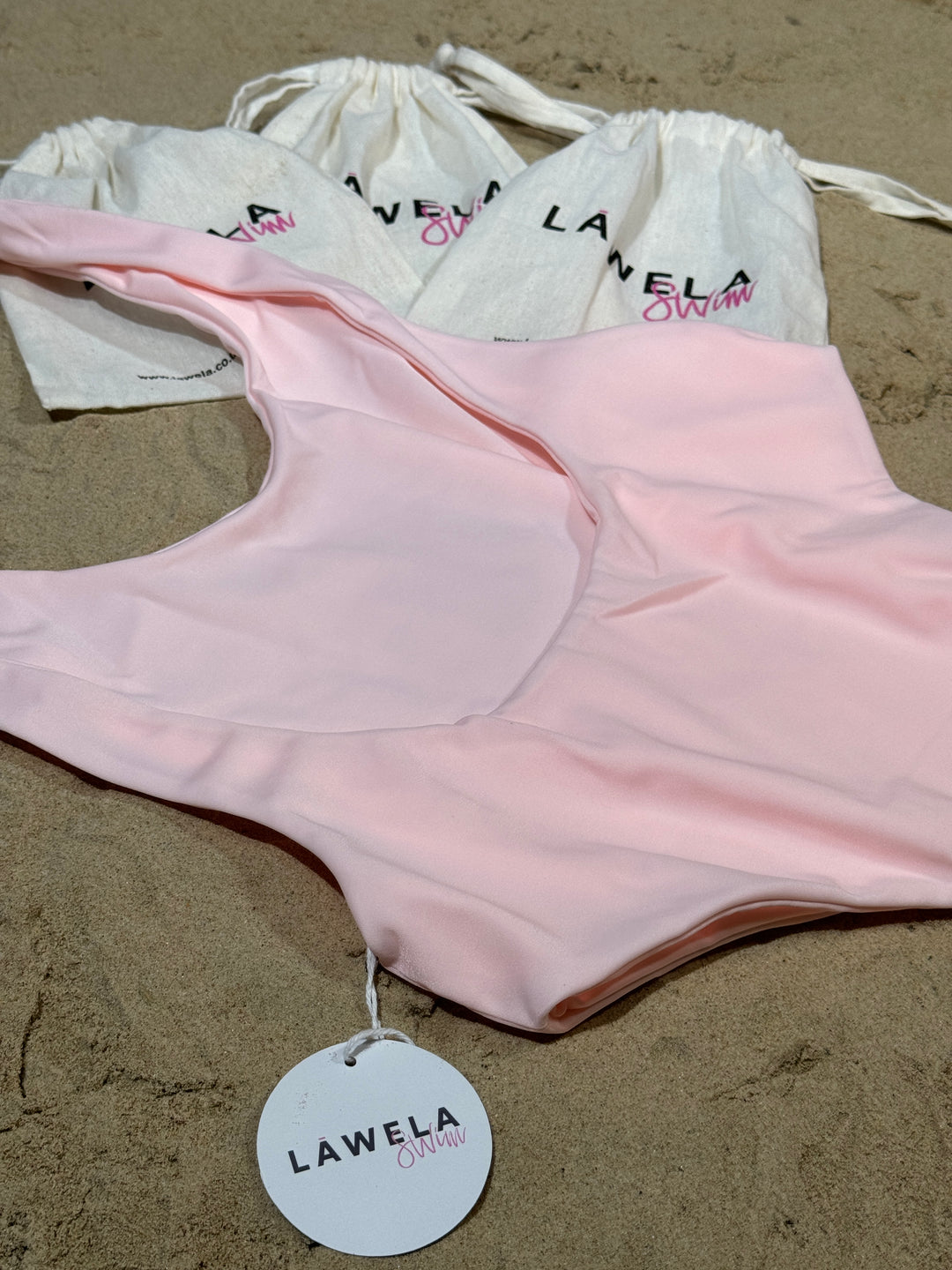 Pink and white bathing suit shop